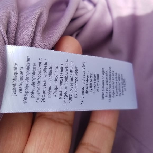 ALEX EVENINGS Embroidered Lace Mock Jacket Cocktail Dress, size 8 - Picture 11 of 15